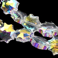 Гальванизируйте прозрачные стеклянные бусины&nbsp;EGLA-H112-04AB-01