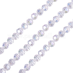 4 нить прозрачных стеклянных бусин&nbsp;EGLA-TA0001-80A