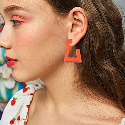 2 комплект из 2 акриловых сережек-гвоздиков&nbsp;EJEW-AN0004-08