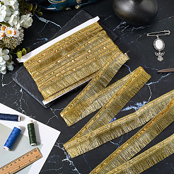 Отделка кружевом с пайетками и кисточками&nbsp;OCOR-WH20003-78A