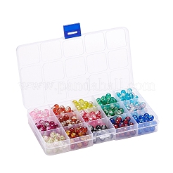 450 шт. 15 цвета окрашенные распылением хрустальные стеклянные бусины CCG-YW0001-04