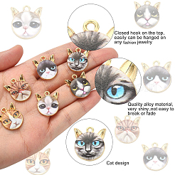 30шт 6 стиля подвески из сплава с эмалью&nbsp;ENAM-CJ0003-55