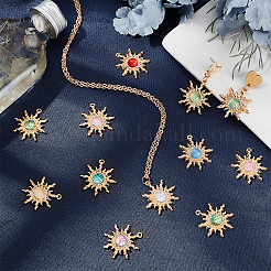 18шт 9 стильные стеклянные подвески&nbsp;PALLOY-PH0002-11