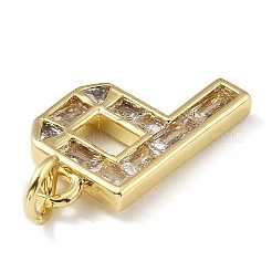 Латунные микро проложить кубического циркония подвески KK-V014-01G-16