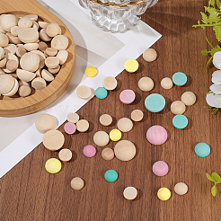 200шт необработанные кабошоны из натурального дерева WOOD-SP0001-56