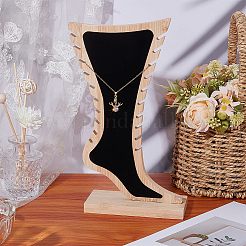 1 шт. бамбуковая стойка для хранения украшений в форме ступни ODIS-ME0001-01