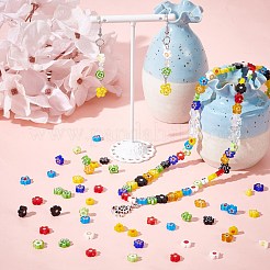 200 шт. 10-х видов стеклянных бусин миллефиори ручной работы&nbsp;LAMP-SC0001-15