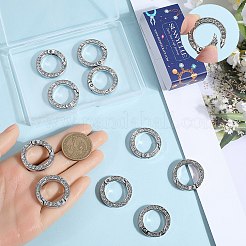 12 шт. сплав кристалл горный хрусталь пружинные затворные кольца&nbsp;FIND-SC0012-68P