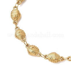 Браслет для женщин из нержавеющей стали 304 в форме ракушки с цепочками в виде морской звезды.&nbsp;BJEW-JB13430