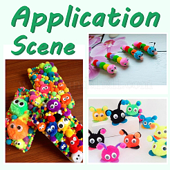 150шт полиэстеровый помпон-шар&nbsp;DIY-SC0031-32