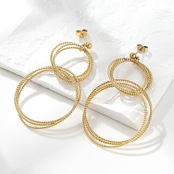 Серьги-гвоздики из нержавеющей стали 304&nbsp;EJEW-Z098-27G