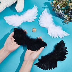 4шт 2 цвета перьев кукольное крыло ангела DIY-GA0008-26B