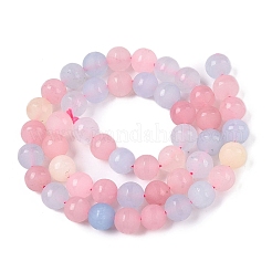 Нити бусин из натурального белого нефрита с эффектом матирования&nbsp;G-T138-8mm-209A