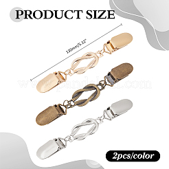 6 шт. 3-цветные зажимы для кардигана из цинкового сплава&nbsp;AJEW-ME0002-20