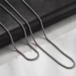 Ожерелья из латунной цепочки-коробки толщиной 1.5 мм KK-K398-29P