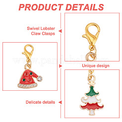 Рождественские украшения из сплава эмали HJEW-GO00040