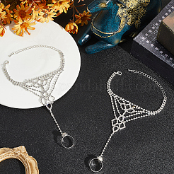 2шт. браслет с теннисным кольцом из кристаллов и страз&nbsp;BJEW-CN0001-18