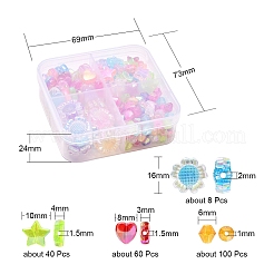 4 стиль прозрачных акриловых бусин&nbsp;MACR-YW0001-61