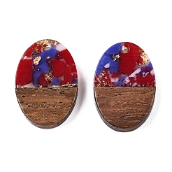 Подвески из прозрачной смолы и ореха&nbsp;RESI-T057-04F