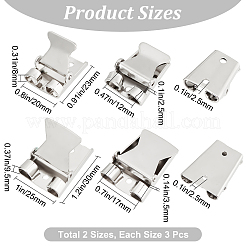 6 шт. 2-х стильная железная застежка-боло для галстука IFIN-GF0001-25P