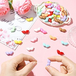 50шт 10 цвета непрозрачные акриловые бусины&nbsp;MACR-CJ0002-39