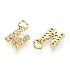 Латунные микропаве прозрачные кубические циркониевые подвески KK-ZX025-07M