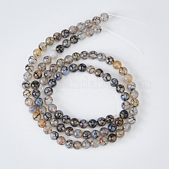 2 нити натуральных драконьих вен агатовые бусины нити G-FH0002-36A