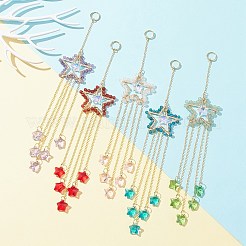 Подвесные украшения из бисера из натурального драгоценного камня HJEW-JM01140