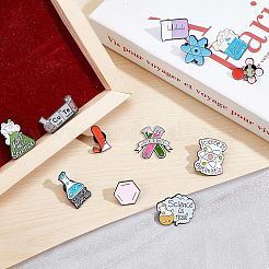 14 шт. 14 стиля броши из черного сплава на тему химии JEWB-SC0001-48