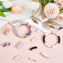 100шт 5 стиля непрозрачные акриловые бусины&nbsp;MACR-SP0001-83A