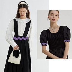 10 ярд металлизированной полиэстеровой волнистой ленты для отделки бахромой&nbsp;SRIB-GF0001-38O