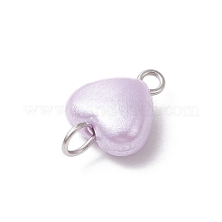 Подвески-сердечки из искусственного жемчуга и акрила PALLOY-JF03916-02