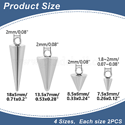 8 шт. 4 стиля подвески из нержавеющей стали 304 STAS-LP0001-34