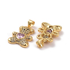 Латунные микро проложить кубического циркония подвески KK-K258-24A-G-RS