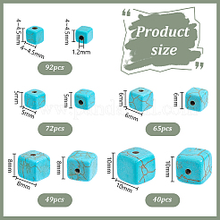 318шт синтетические бирюзовые бусины G-PH0002-70