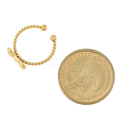 Кольца-манжеты из нержавеющей стали 304 с бантом для женщин&nbsp;LS-RJEW-G338-08G