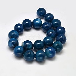 Окрашенная круглые нити шарик натуральный агат&nbsp;G-M283-20-20mm