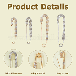 16 шт. брошь в виде английской булавки из сплава в двух стилях&nbsp;AJEW-HS0001-23