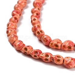 Синтетических нитей бирюзовые бусы&nbsp;TURQ-F019-02G