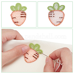 Аппликации из ткани с вышивкой клубникой/морковкой/звездами PATC-WH0008-135