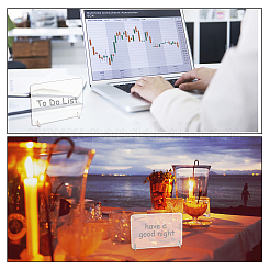 4 комплект из 3-х стильных акриловых настольных досок для сообщений AJEW-GL0001-53