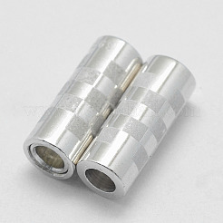 Магнитные застежки из стерлингового серебра с родиевым покрытием STER-E056-006P-13x5