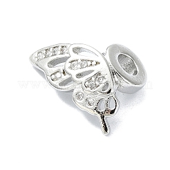 Покрытие стойки латунь микропаве прозрачные кубические циркониевые бусины&nbsp;KK-U014-13P