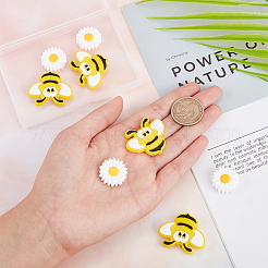 10шт 2 стиля пищевых экологически чистых силиконовых бусин SIL-SC0001-08