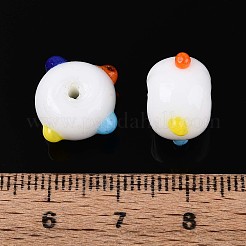 Бусины ручной работы в технике лэмпворк с неровностями LAMP-ZX003-07-01