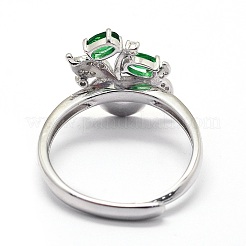 Регулируемые детали кольца на палец из стерлингового серебра с 925 родиевым покрытием STER-I016-040P