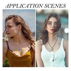 16шт 8 стиля подвески из сплава смолы с имитацией драгоценных камней RESI-TA0001-51