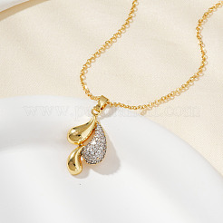 Модное латунное ожерелье с кубическим цирконием TB0672-1