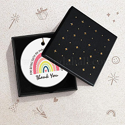 Подвесные украшения из печатного фарфора&nbsp;HJEW-WH0057-004