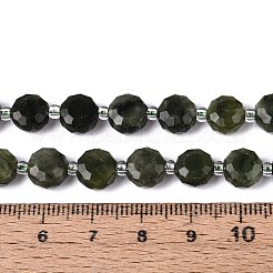 Природные китайский нефрит бисер пряди G-B153-A15